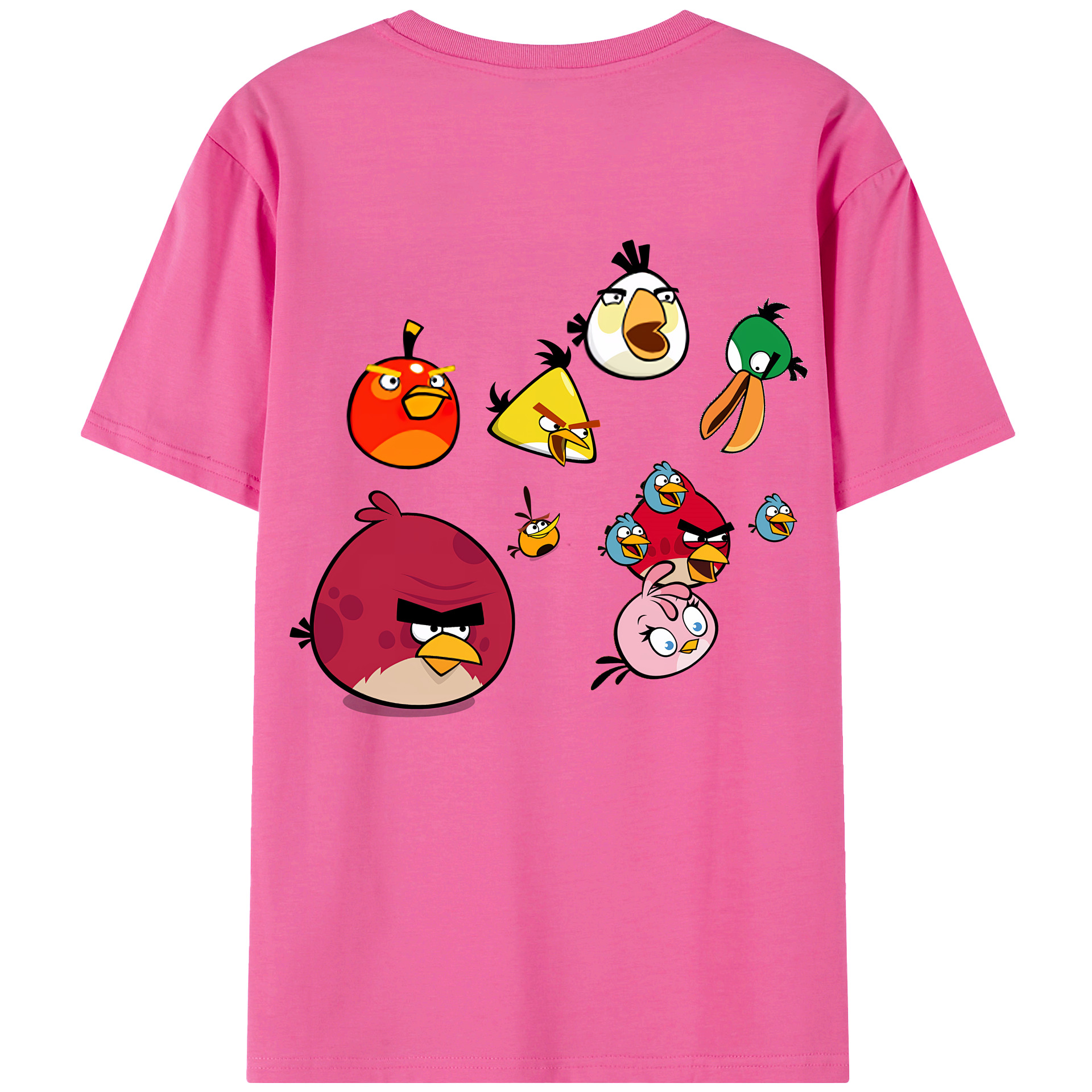 （画像用） Angry Birds アングリーバード レディース半袖Tシャツ(バックプリント)